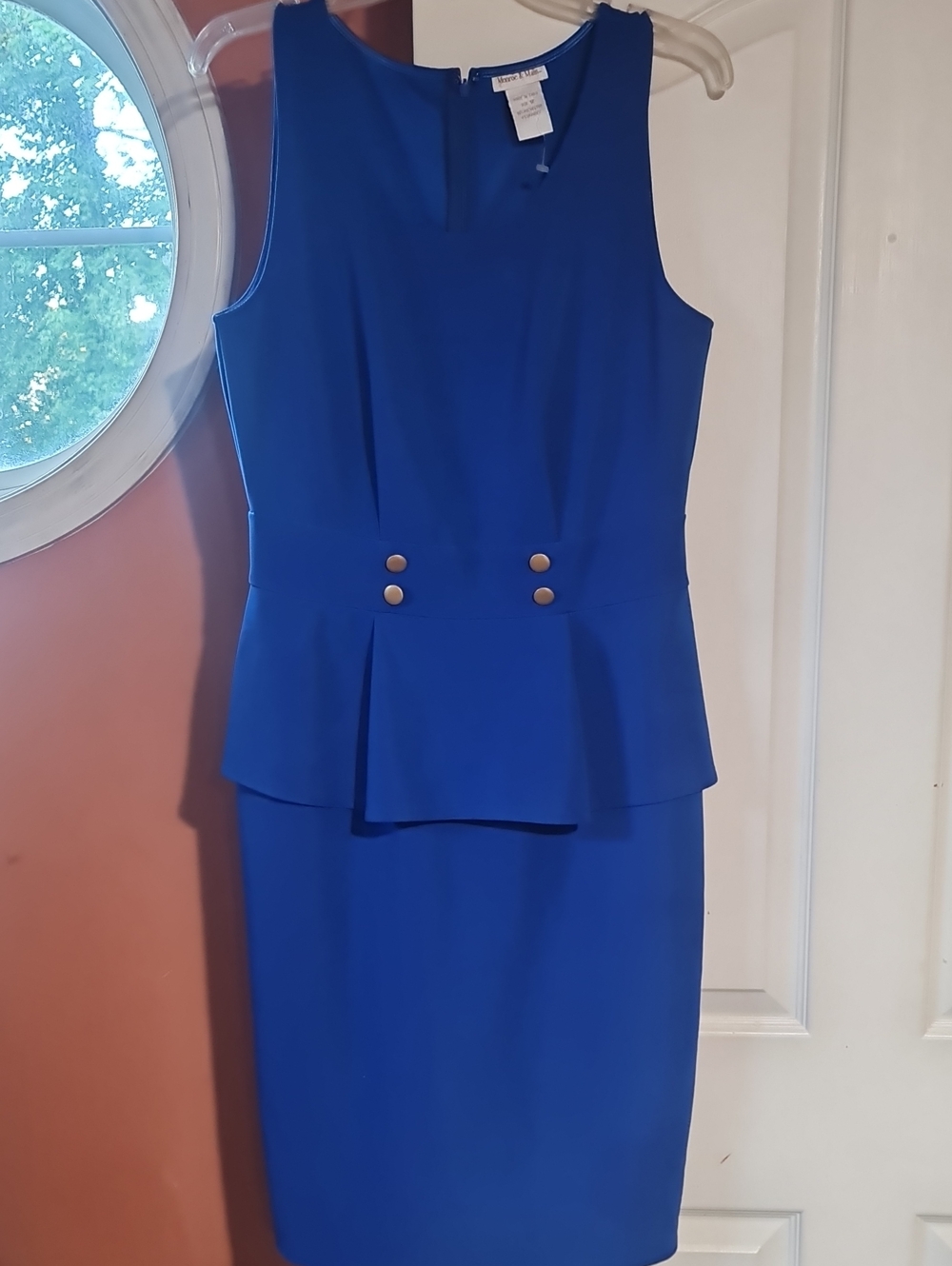 Monroe & Main Cobalt Blue Dress Peplum STYLE Sz. 12
